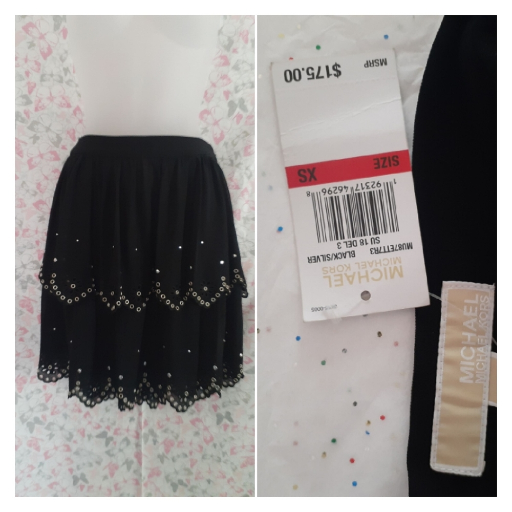 🎉HP🎉 *NWT* Michael Michael Kors "Georgette" Grommet Skirt
